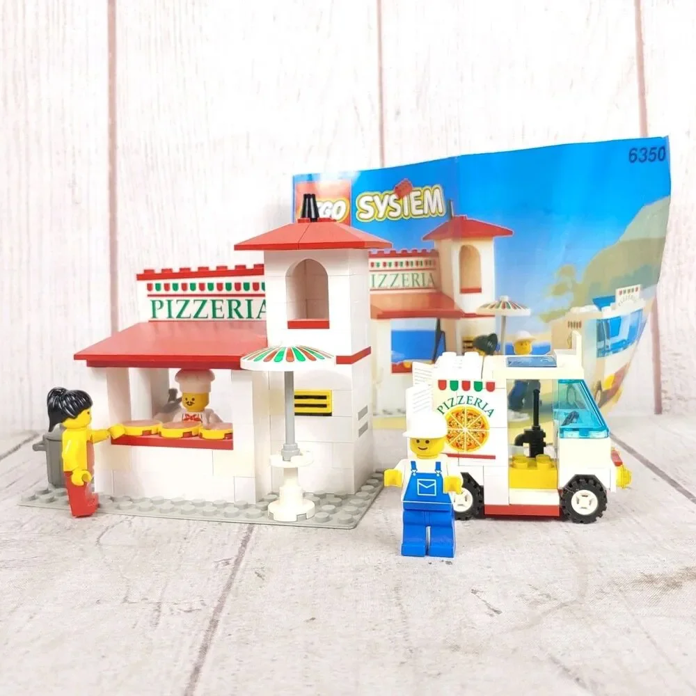 1994 LEGO Town: Pizza-To-Go Store 6350 - 100% COMPLETE w/ Instructions - NO BOX